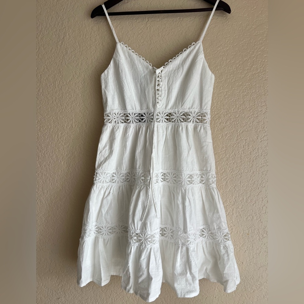 Parisian White Lace Sleeveless Dress Size 10 / US 6